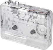 Cassettespeler portatile trasparente con registrazione USB con connessione USB 2.0