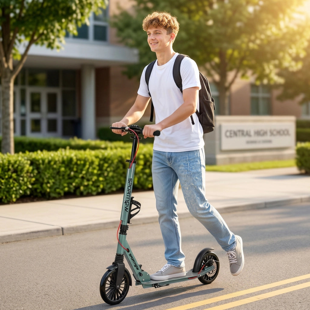 Monopattino Pieghevole ¨C Xylo ¨C Manubrio Regolabile, Argento