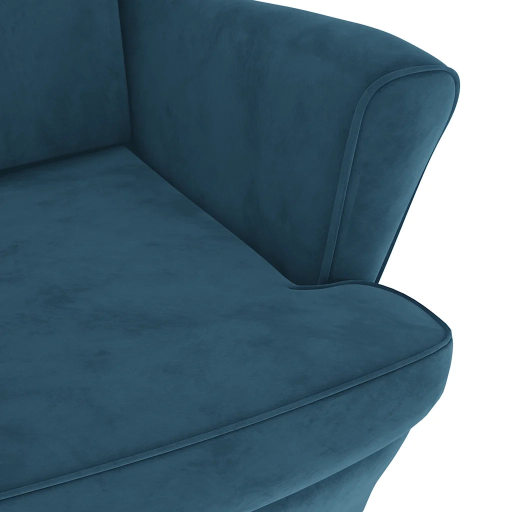 Poltrona | Sedia Relax Blu in Velluto
