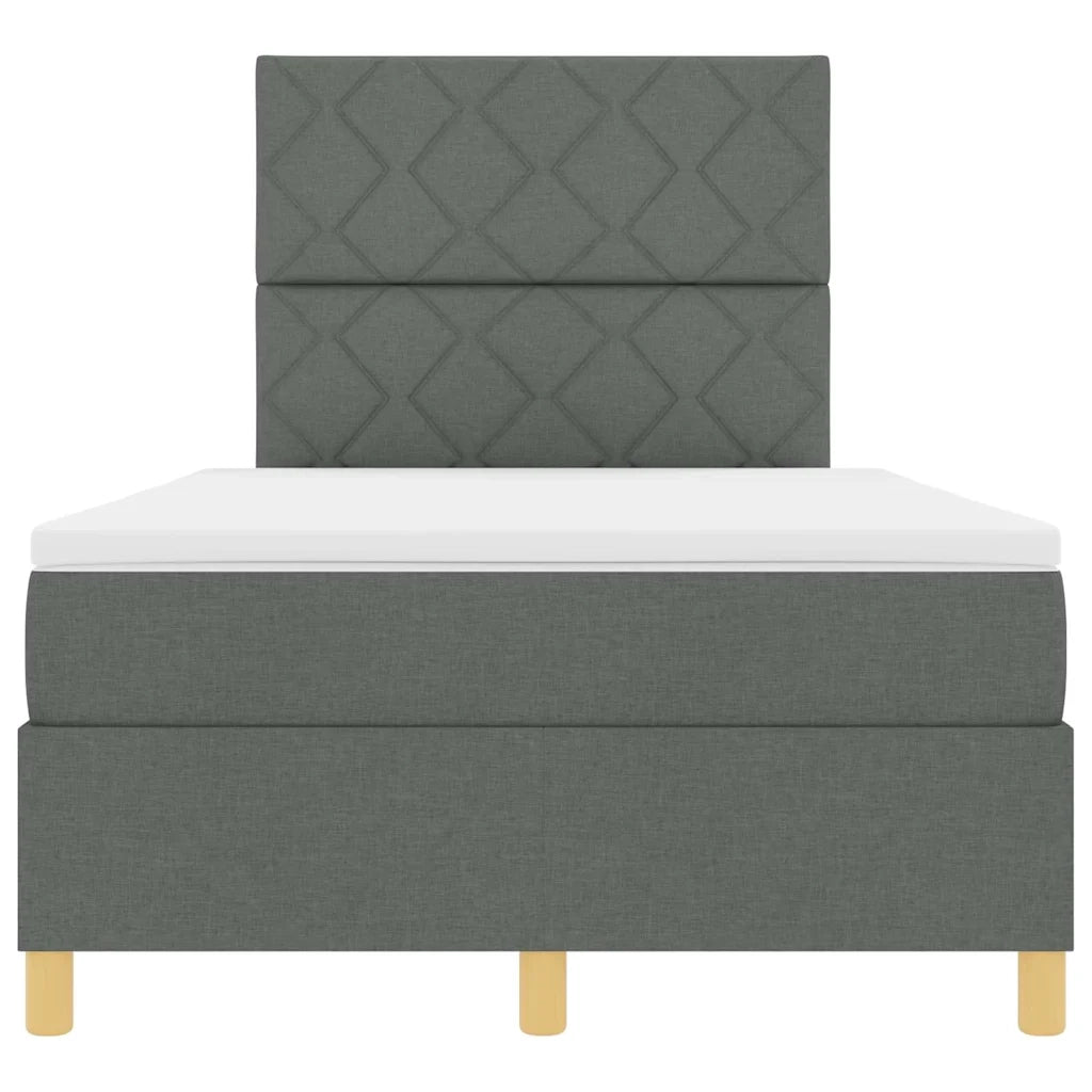 Letto a Sorgente LED Grigio scuro 120 x 190 cm Tessuto 3343160