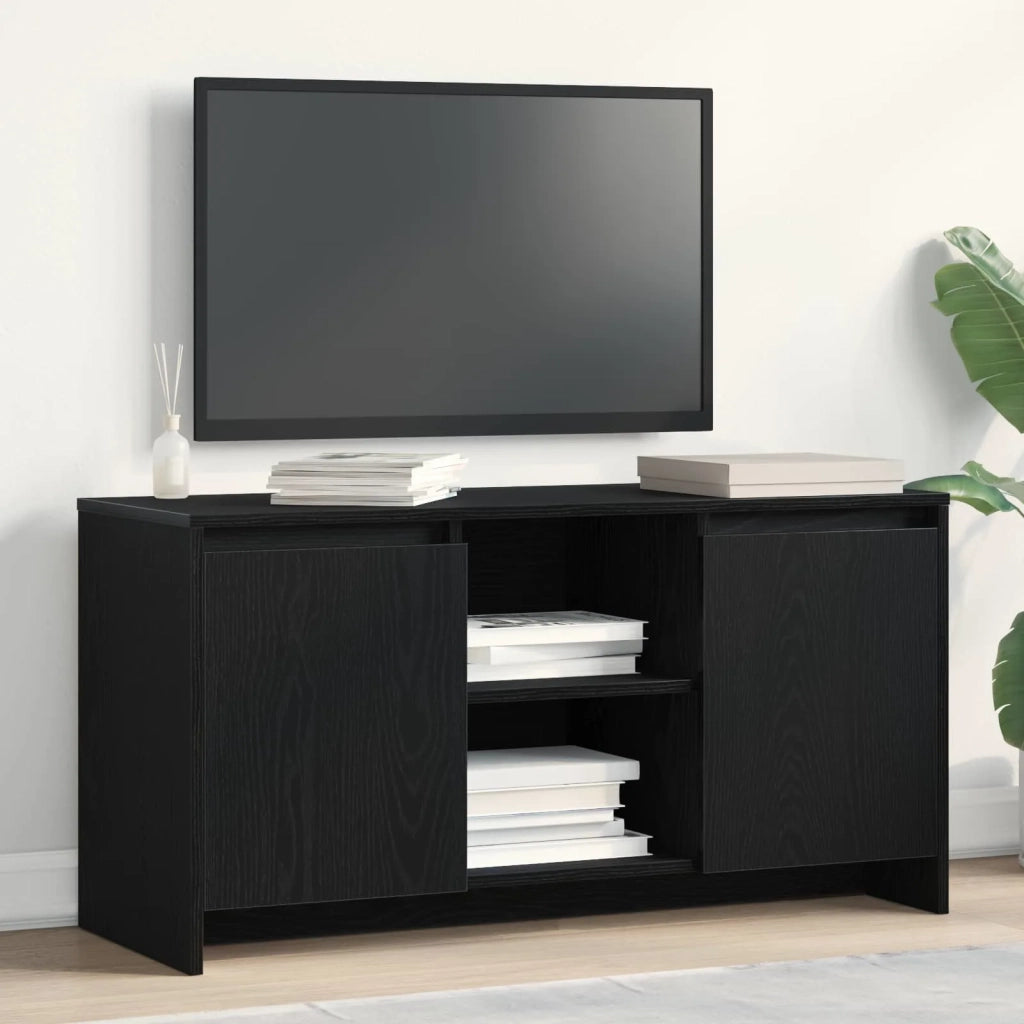 Mobile TV Rovere Nero 102 x 37,5 x 52,5 cm Legno multistrato 862707
