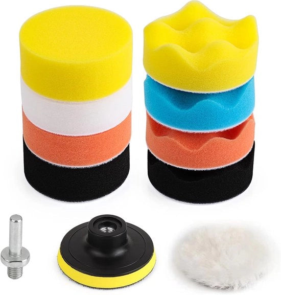 Kit di pulizia per auto 11 pezzi 80mm set di pulizia con adattatore per borchie