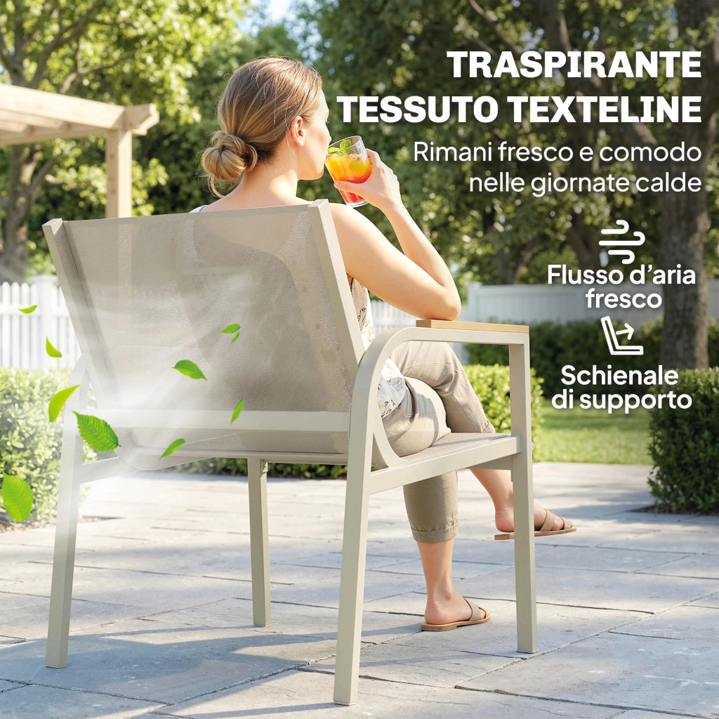Set Divano da Esterno con Loveseat e 2 Poltrone ¨C Xylo ¨C Verde
