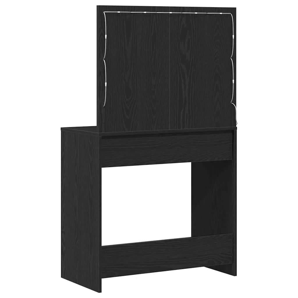 Toeletta | Tavolo da Trucco con cassetto Rovere Nero 78,5 x 41 x 135 cm