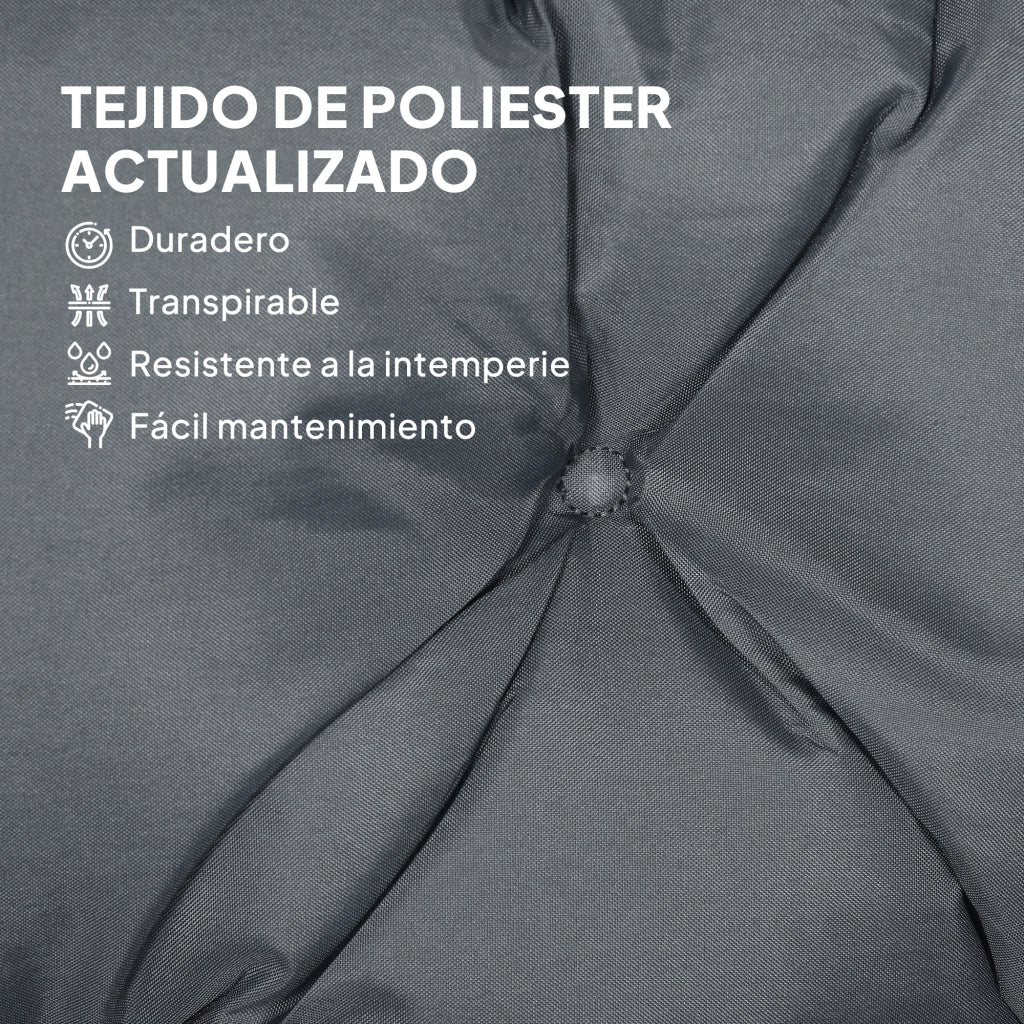 Cuscino per Panchina 2 Posti ¨C Minimal ¨C Grigio 100x98x8 cm
