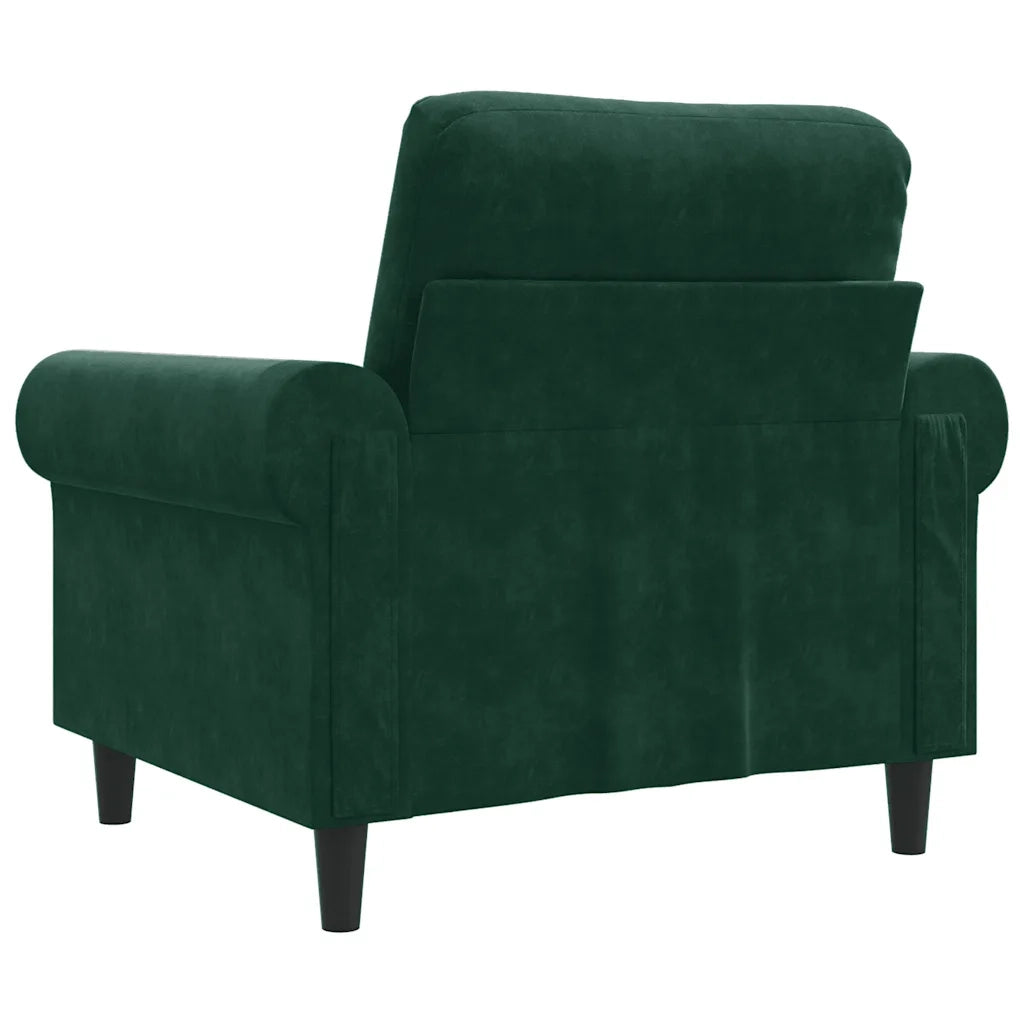 Poltrona Verde Scuro 60 cm Velluto 359511