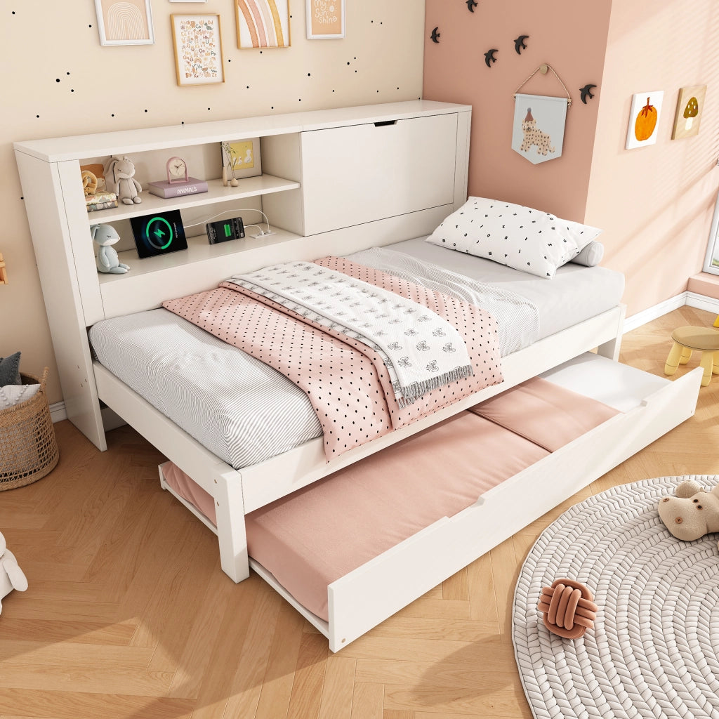 LETTO SOFA CON LETTO ESTRAIBILE 90x200 cm BIANCO
