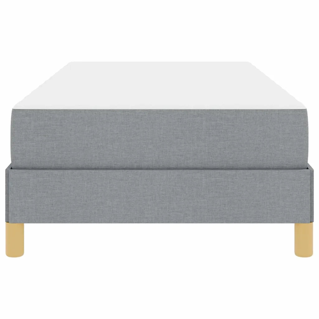Letto a molle con materasso Grigio chiaro 90 x 200 cm Tessuto