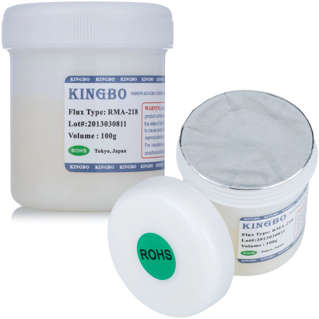 Pasta Saldante Kingbo RMA-218 – Top Flux Professionale 100g | Per BGA SMD SMT Reballing | Certificazione RoHS