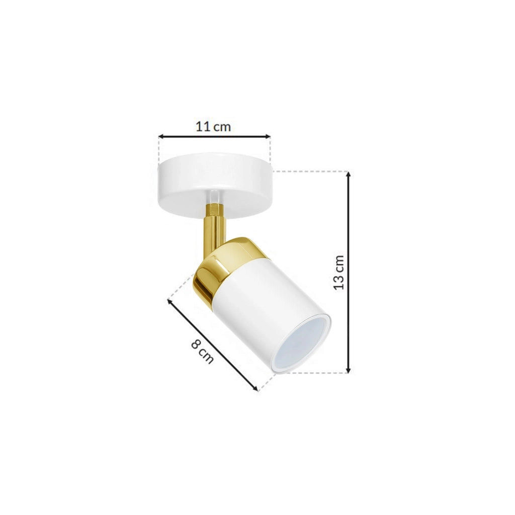 Applique Milagro Joker bianco oro metallo GU10 35W