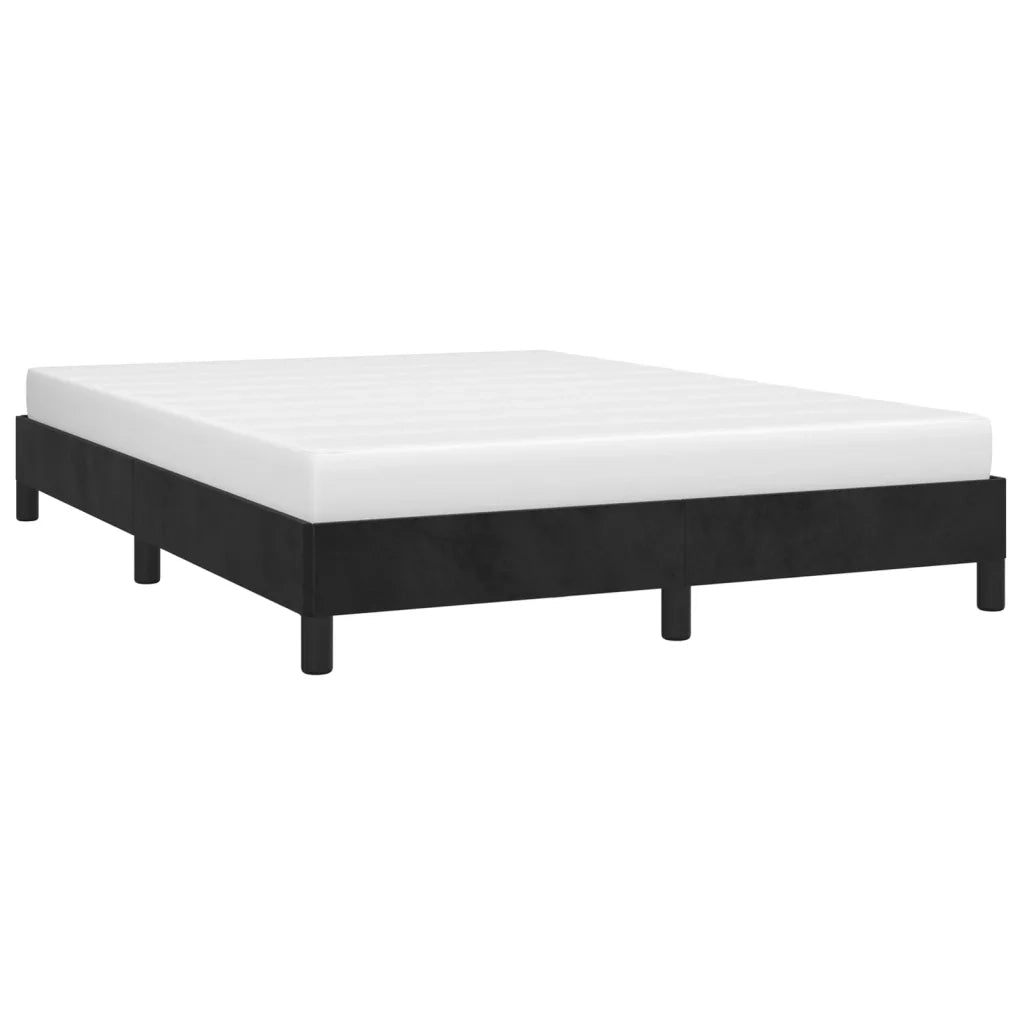 Giroletto senza Materasso Nero 140x190 cm in Velluto 346972
