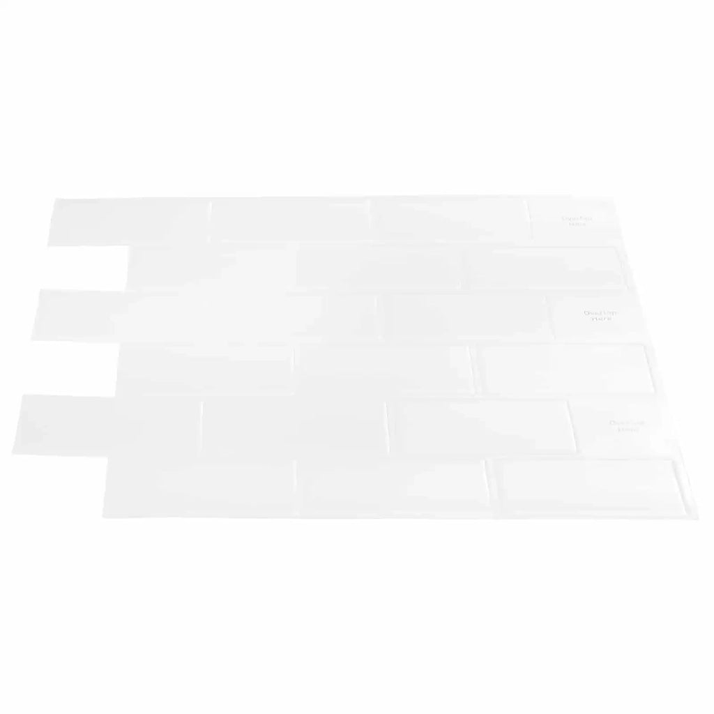 Piastrella subway 20 pcs Bianco 30 x 30 cm Poliuretano e PET 42046121