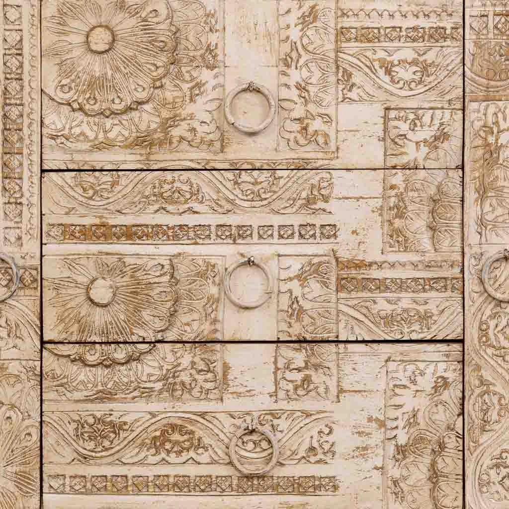 Credenza in legno bianco 165x45x76h cm