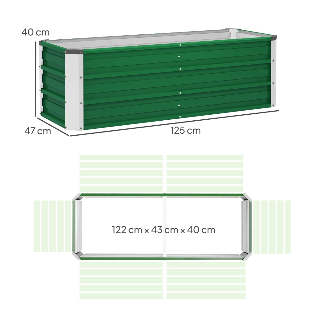 Fioriera Rettangolare per Balcone ¨C Minimal ¨C Verde 125x47x40 cm