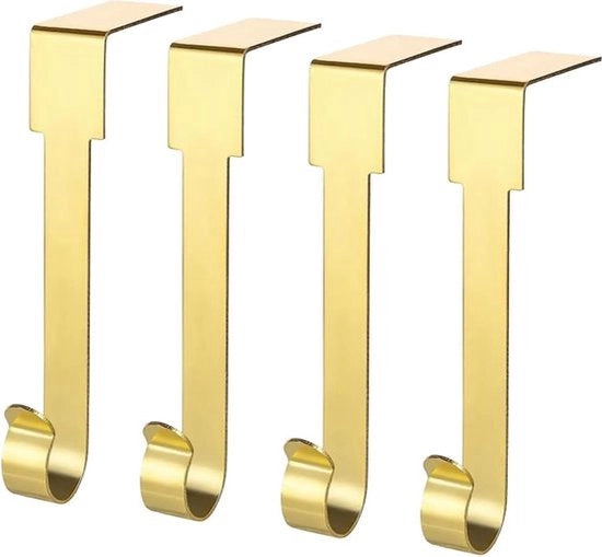 Hanger per 4 paia di calze da Natale - supporto metallico per calze da Natale - ganci per calze da Natale con protezione - supporto per calze da Natale con protezione per tavolo da camino aperto per abito da camino aperto per Natale e Capodanno.
