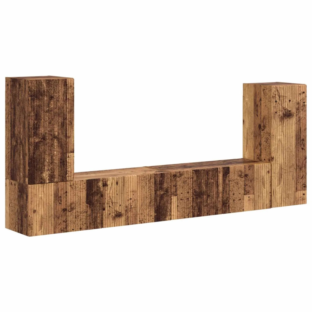 Set mobile TV 4 pcs Legno vecchio Legno multistrato 3409121
