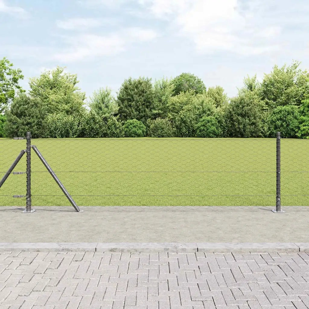 Palo della recinzione Grigio 10 x 0,4 m (rete da 36 mm)