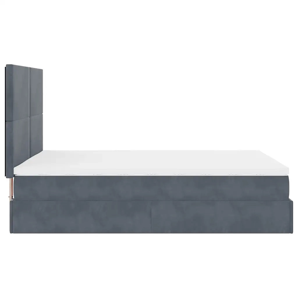 Struttura Letto Pouf con Materassi 140x190 cm Velluto 3314247