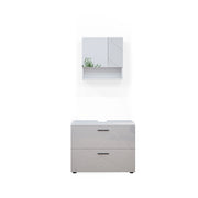Vicco Set mobili bagno Bianco lucido 2 parti
