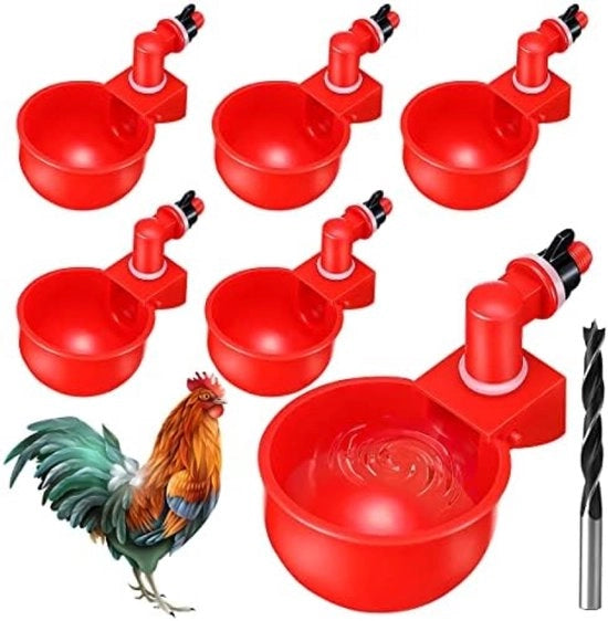 Set di beccucci automatici per uccelli - 6 pezzi di dispenser automatico di acqua riempibile