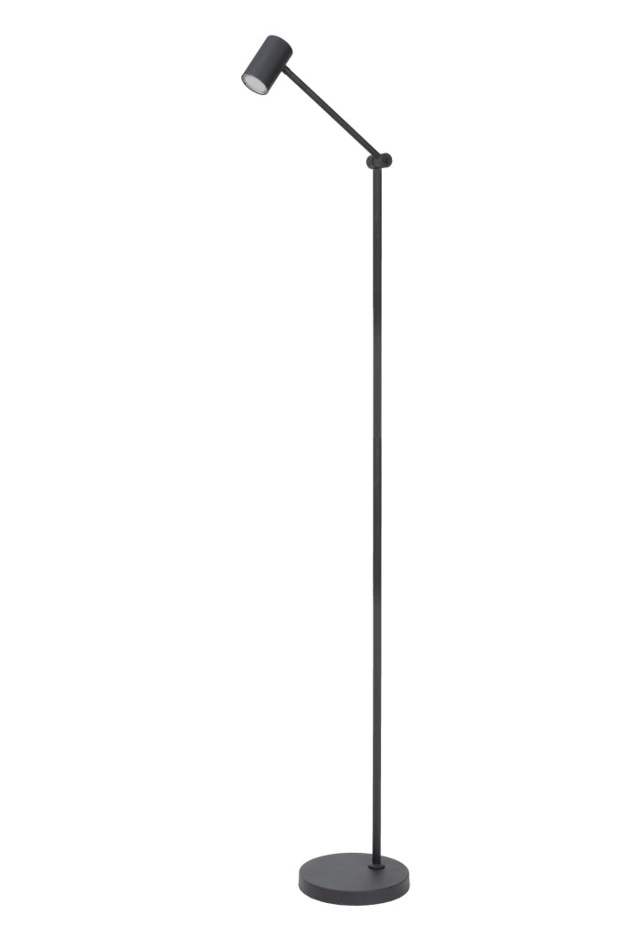 Lampada da terra LED touch nera Lucide TIPIK