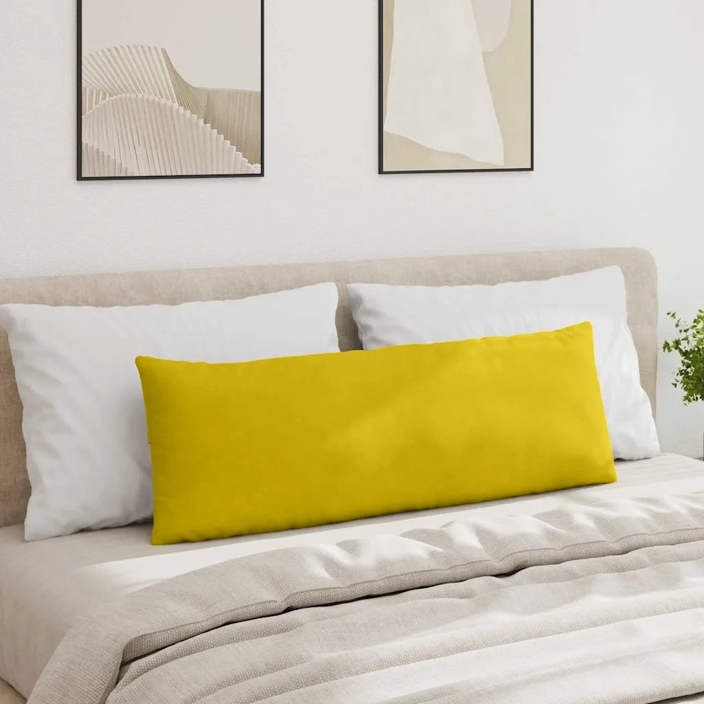 Cuscini da Divano 2 pz | Cuscini per sedie Giallo 120 x 40 cm Tessuto in Cords