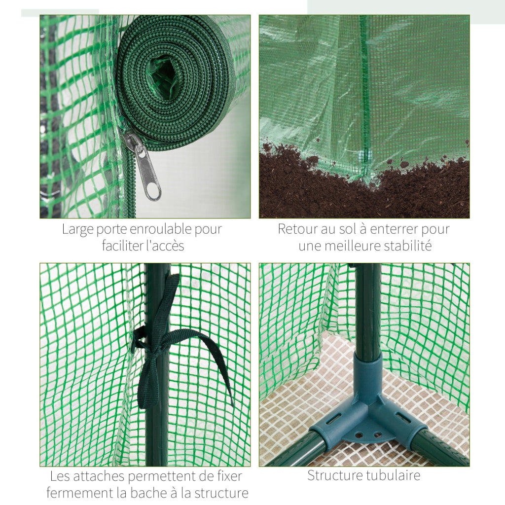 Serra da giardino ¨C zephmum ¨C verde 100x50x150 cm
