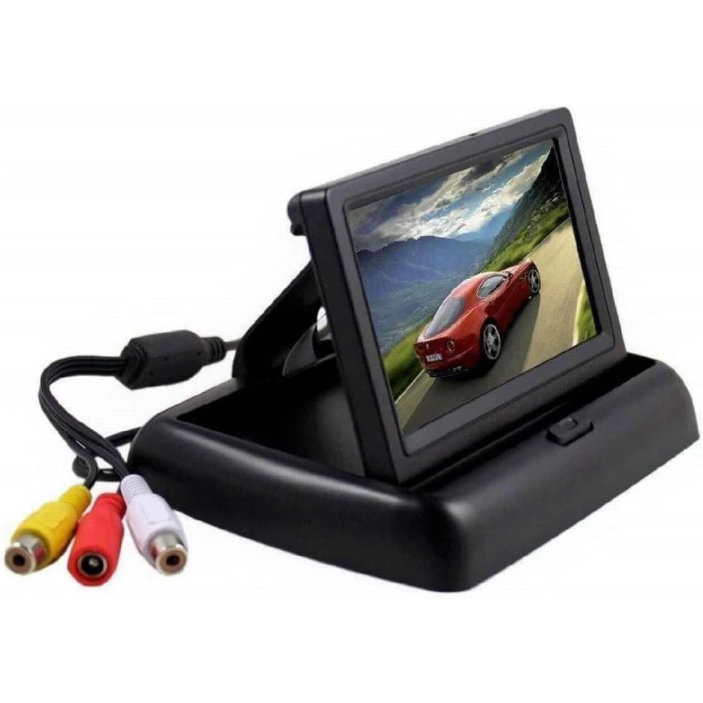 Trade Shop - Monitor Display A Colori 4.3" Pieghevole Tft Lcd Hd Per Telecamera Retromarcia -