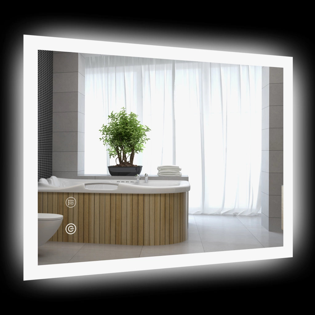 Specchio da Bagno LED ¨C zephmum ¨C Bianco 70x50 cm