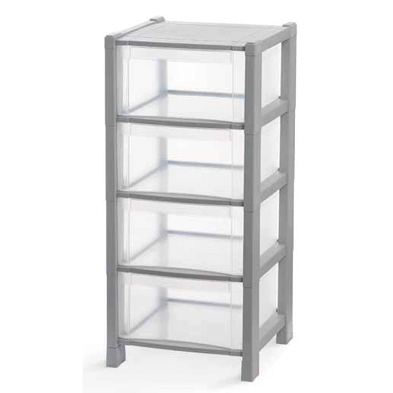 Cassettiera Tower 4 cassetti griglio 38x38x78 cm