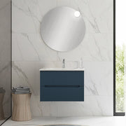 Mobile bagno sospeso 70 cm blu petrolio cannettato Bali