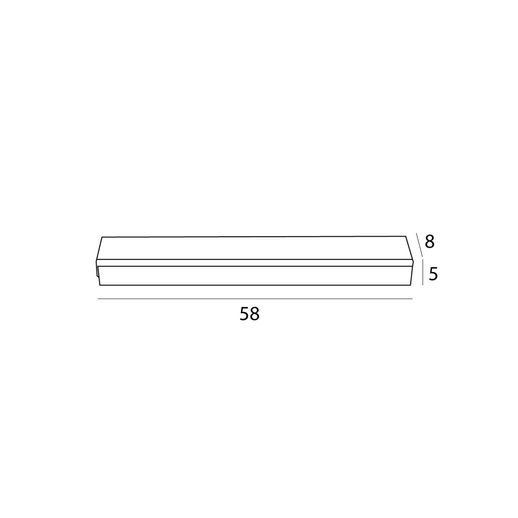 Plafoniera lineare LED 30W nera moderna FLEX Maxlight