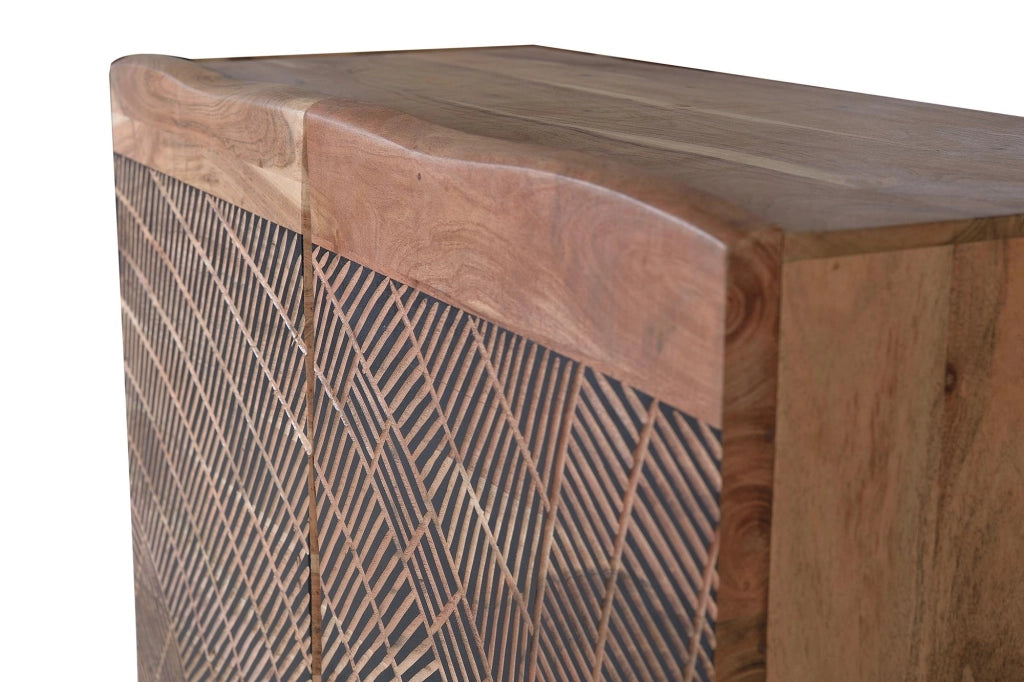 Credenza in massello di acacia e metallo