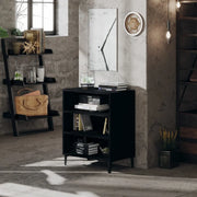 Credenza Nera 57x35x70 cm in Legno Multistrato 806059