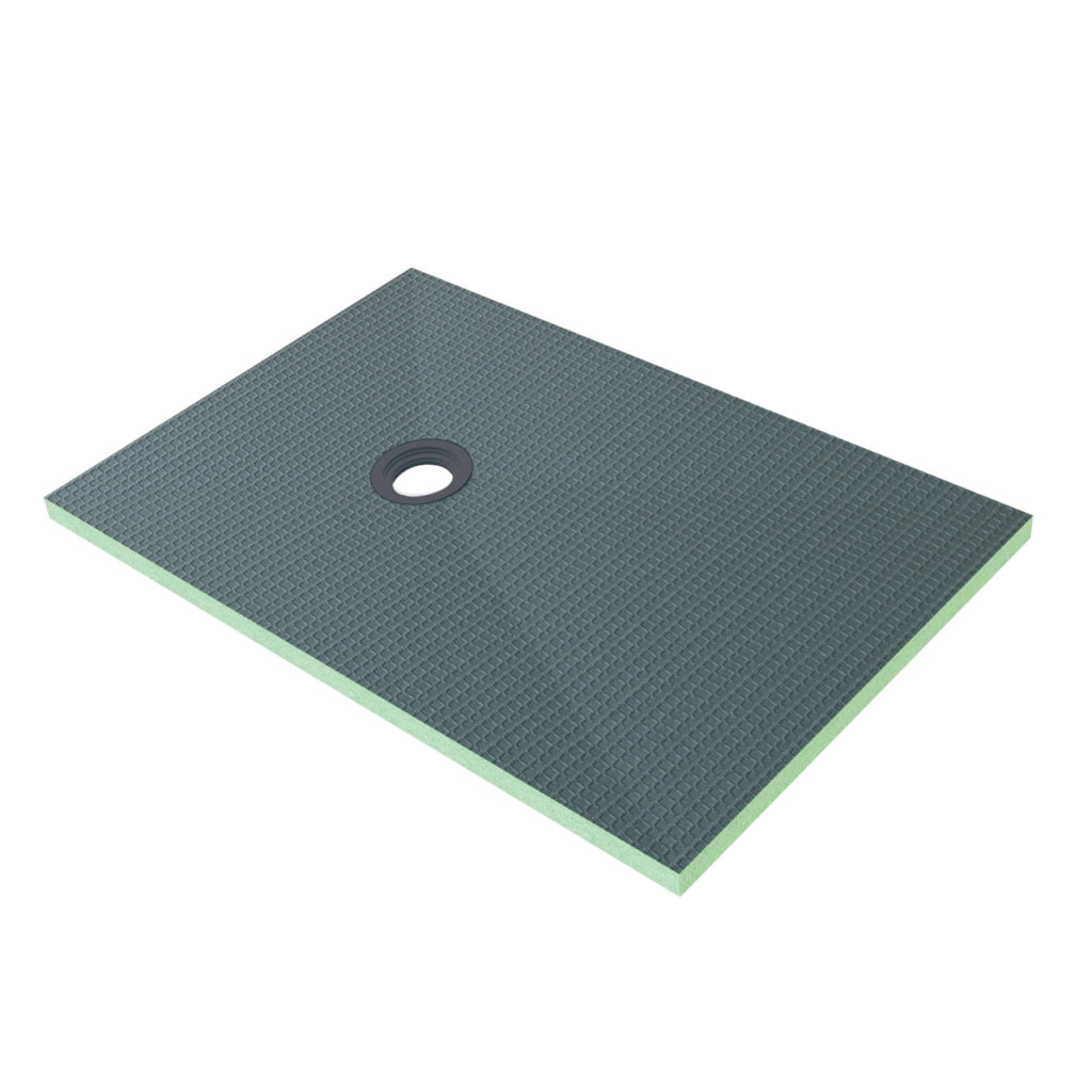 Piatto Doccia Pronto da Piastrellare in Estruso Rigida Polistirene Tagliabile Isolamento per Bagno Dimensione 90x120X4 cm Sifone Piletta e Tubo inclusi