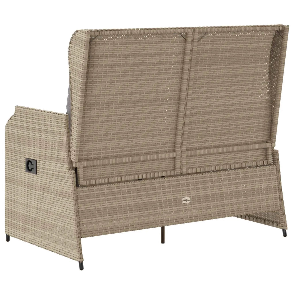 Panchina da giardino Beige polyrattan 3394461