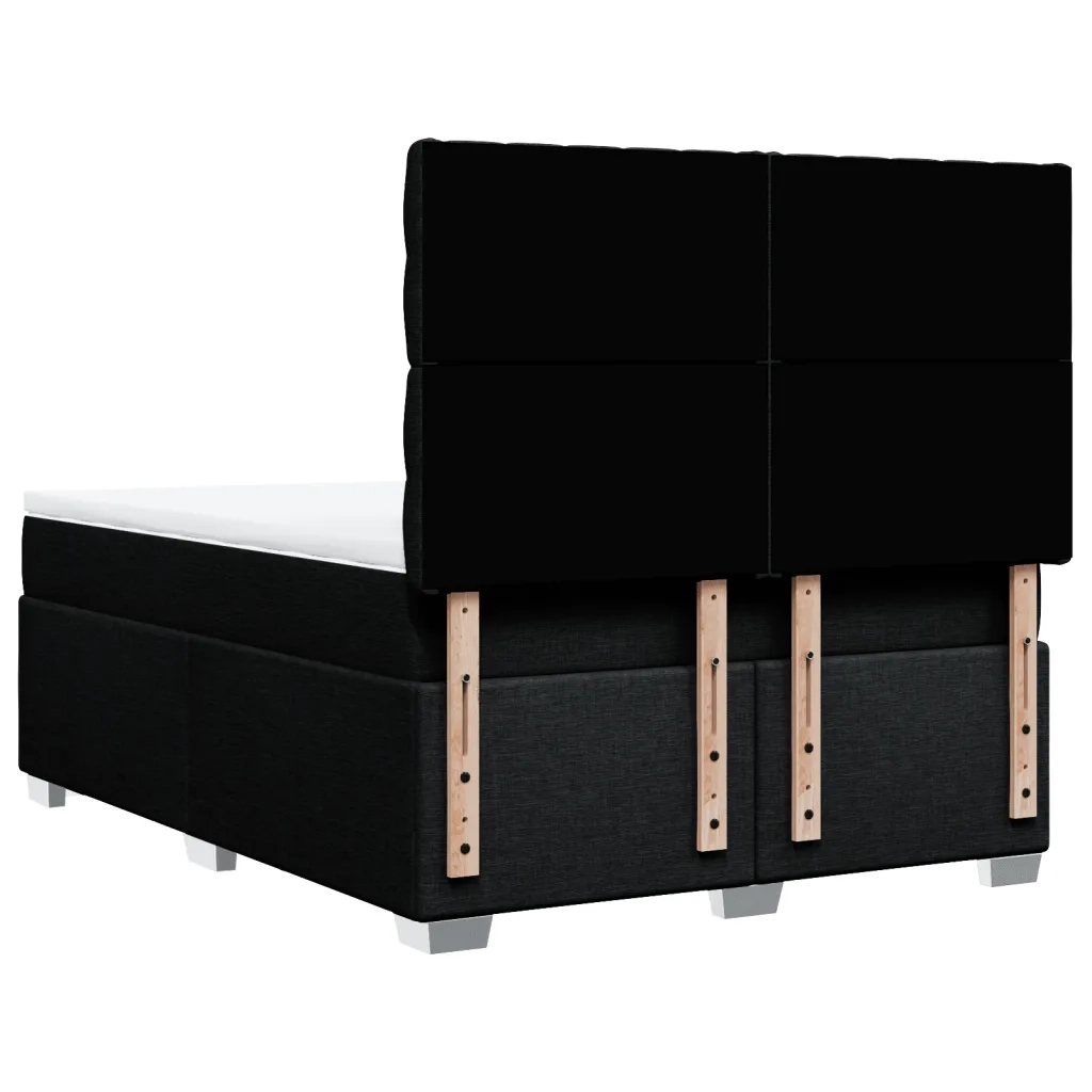 Giroletto a Molle con Materasso Nero 140x200 cm in Tessuto 3290520