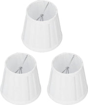 Set di 3 copricapelli in stoffa per piccole lampade - bianco