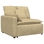 Modulo Terminale Bracciolo Divano Modulare con Cuscini Verde Grigio 100 cm CFW3160675
