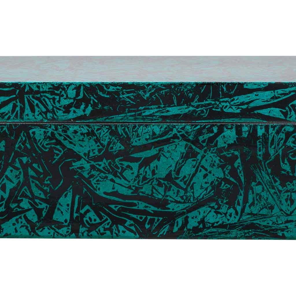 Scatola in ceramica blu 20x12x8h