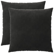 Federa 2 pcs HEERLEN Nero 65 x 65 cm Velluto 912883