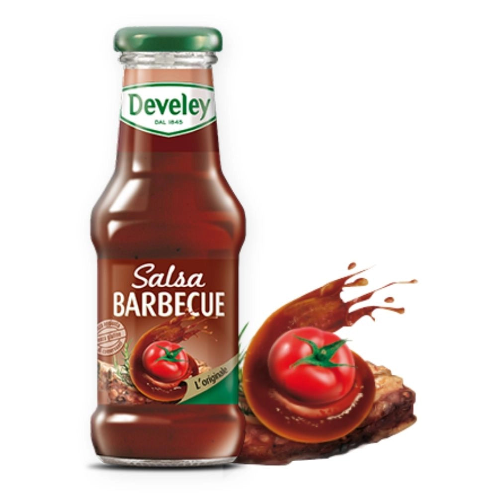 Develey salsa barbecue condimento in bottiglietta di vetro 250 ml