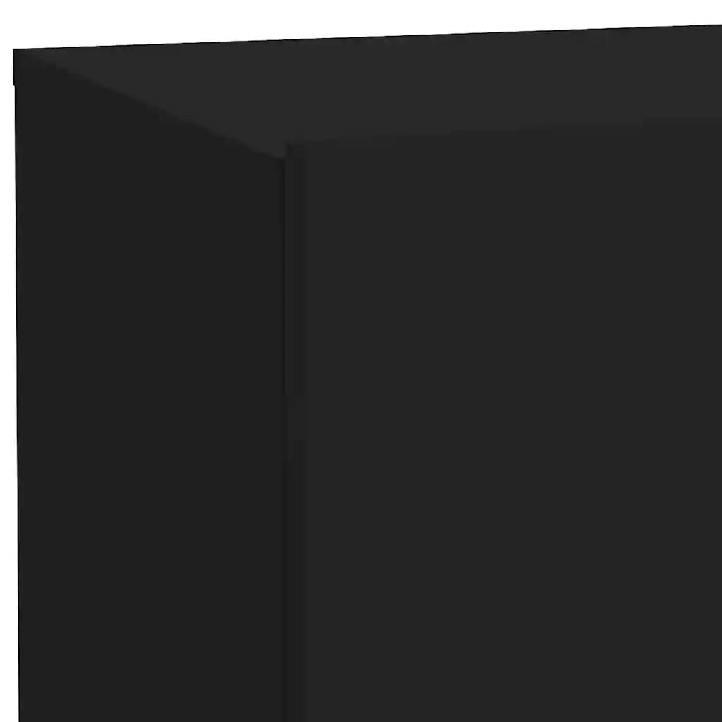 Comodino | Armadio da Notte | Mobiletto da notte con Luci LED Nero 70x36x40,5 cm