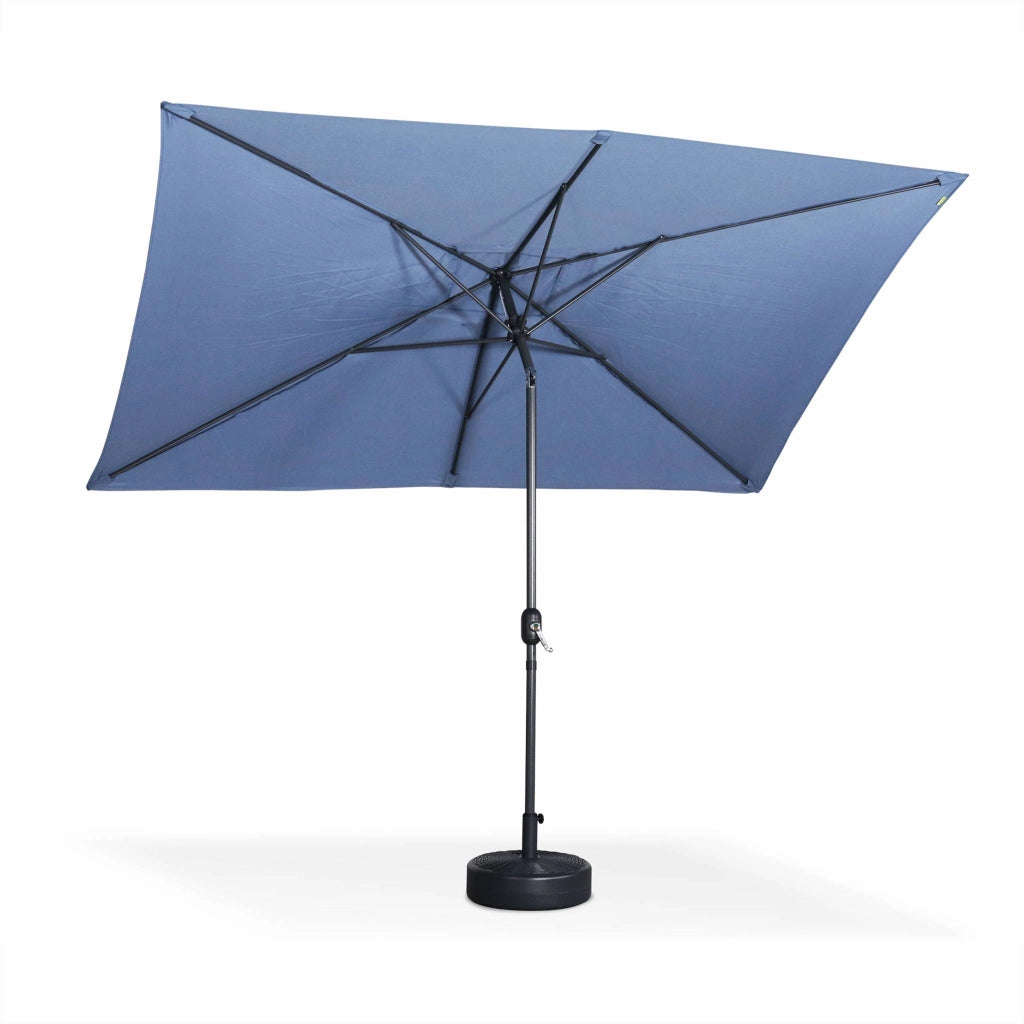 Ombrellone rettangolare, 2x3m, blu grigio