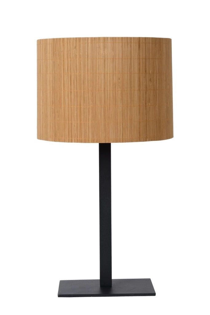 Lampada da tavolo Lucide Magius rattan nero E27 40W