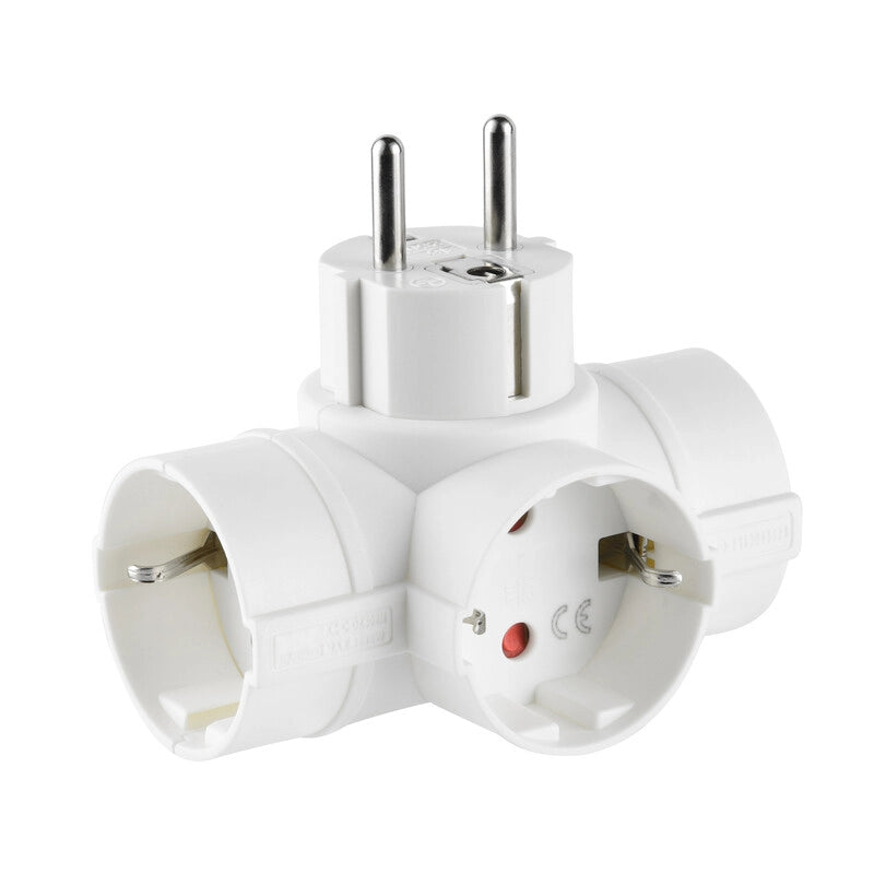 ADATTATORE SPINA SCHUKO A  3 PRESA SCHUKO- 1,0 pz