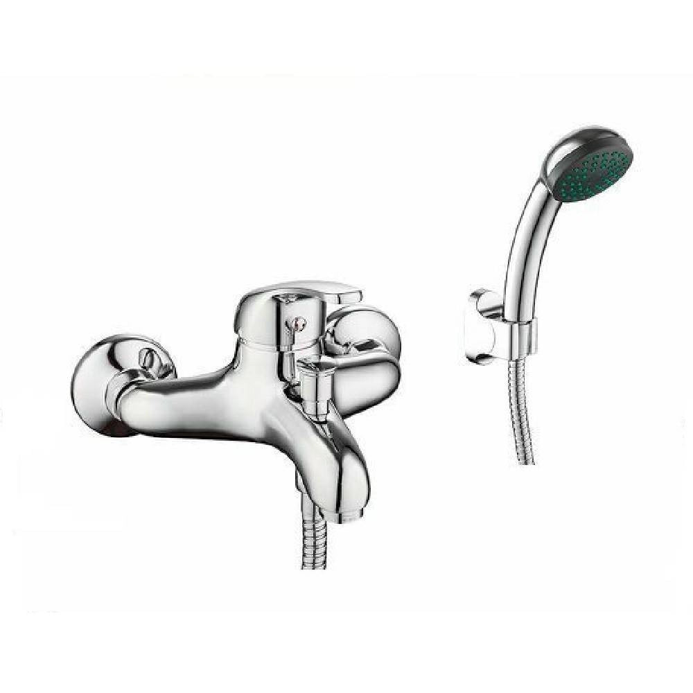 Trade Shop - Kit Completo Rubinetto Miscelatore Vasca Da Bagno + Doccetta Cromato Taranto -