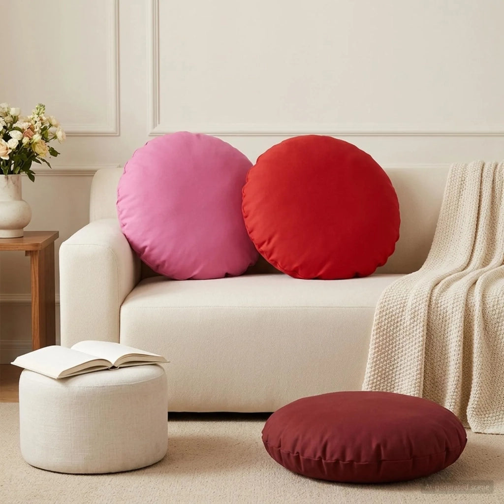 Federa 6 pcs HEERLEN Rosa Ø 60 cm Poliestere 923012