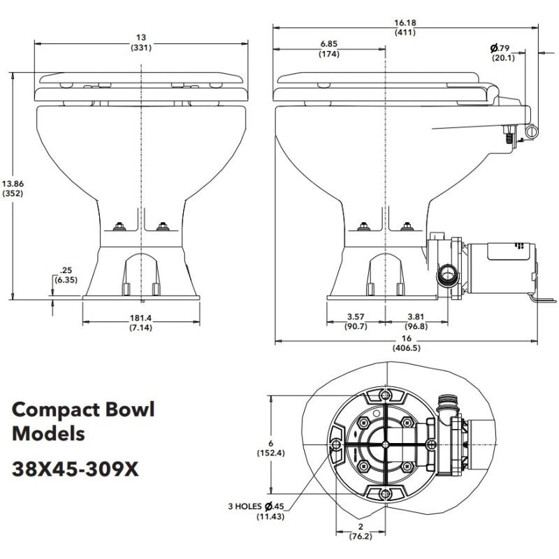 QUIET E2 COMPACT 12V - ACQUA DOLCE WC QUIET FLUSH E2 COMPACT - SWEET WATER 24V