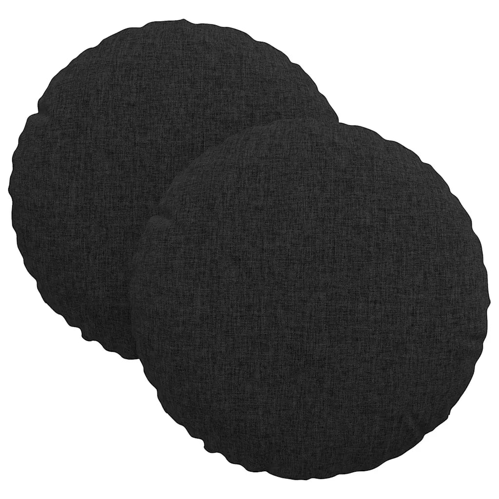Cuscini per Seduta 2 pz | Cuscini per sedie Nero ?30 x 13 cm Tessuto